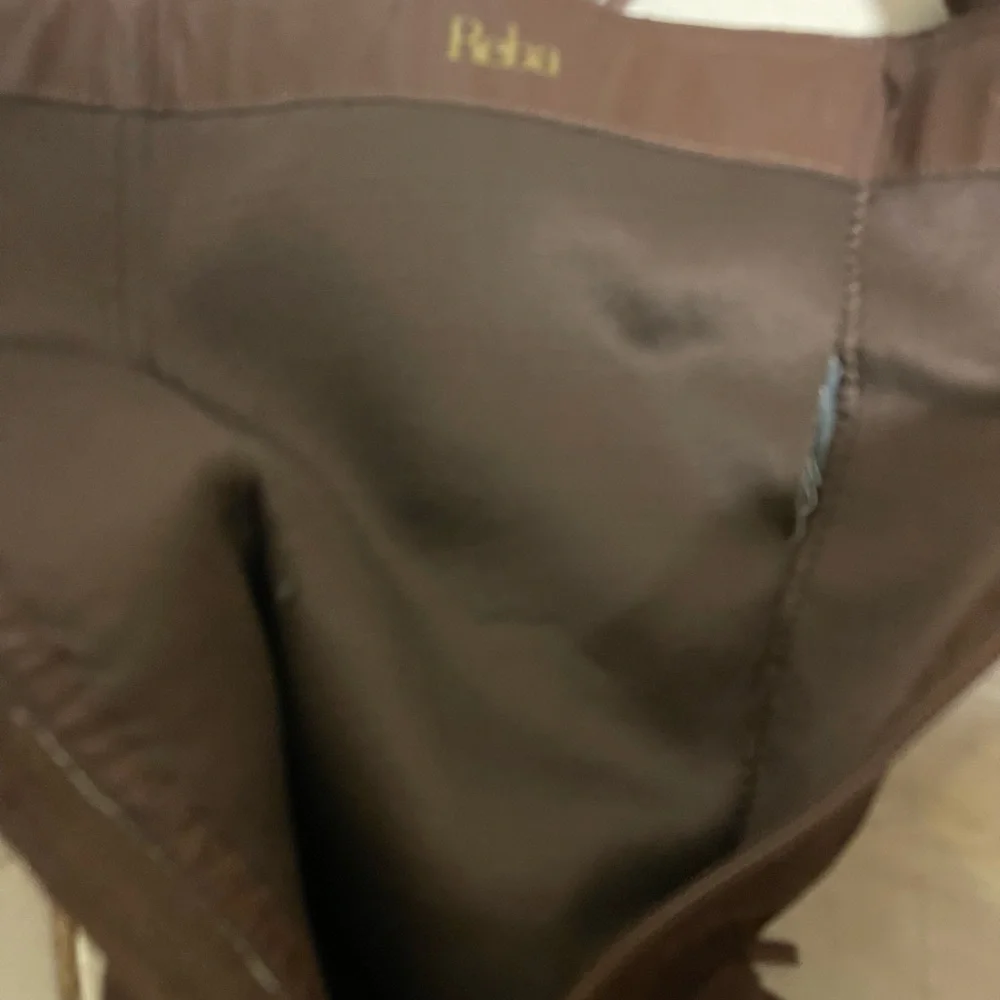 Reba Brown Leather Fringe Boots (All Leather Upper)Fringe on the side. - Picture 9 of 16